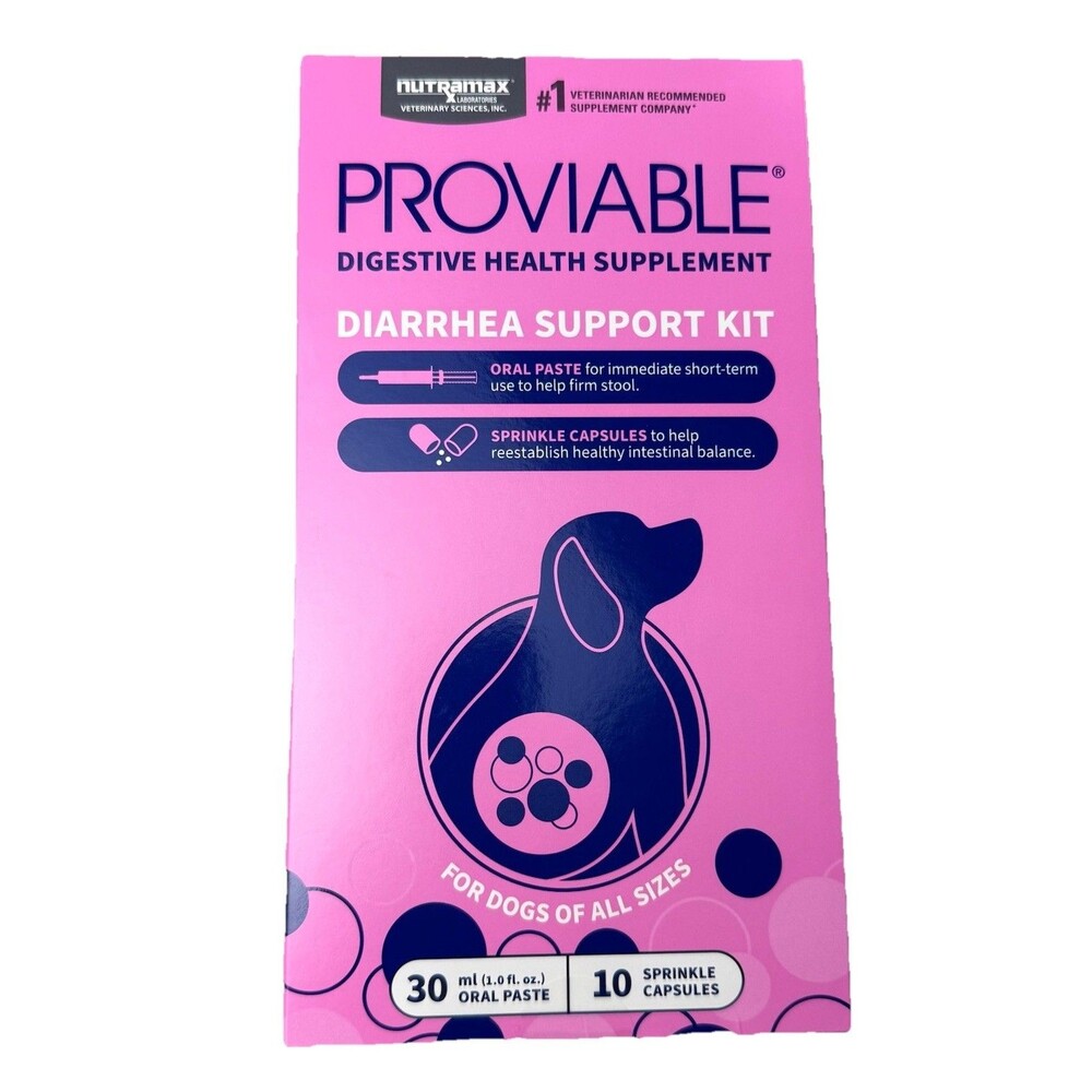 Nutramax Proviable Probiotics for Dogs Diarrhea Support Kit Digestive Health